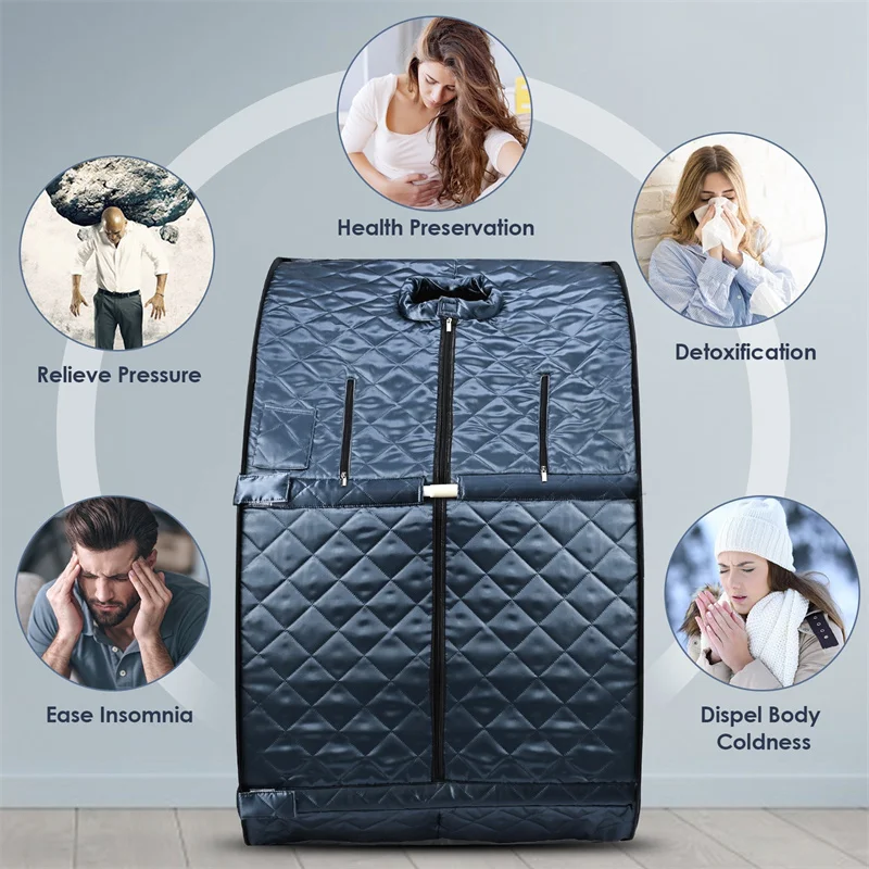 Description Picture 5 of itemHome Full Body Sauna Spa Foldable Sauna one Person Tent Portable Steam Sauna Room with 3L 800W Steam Generator