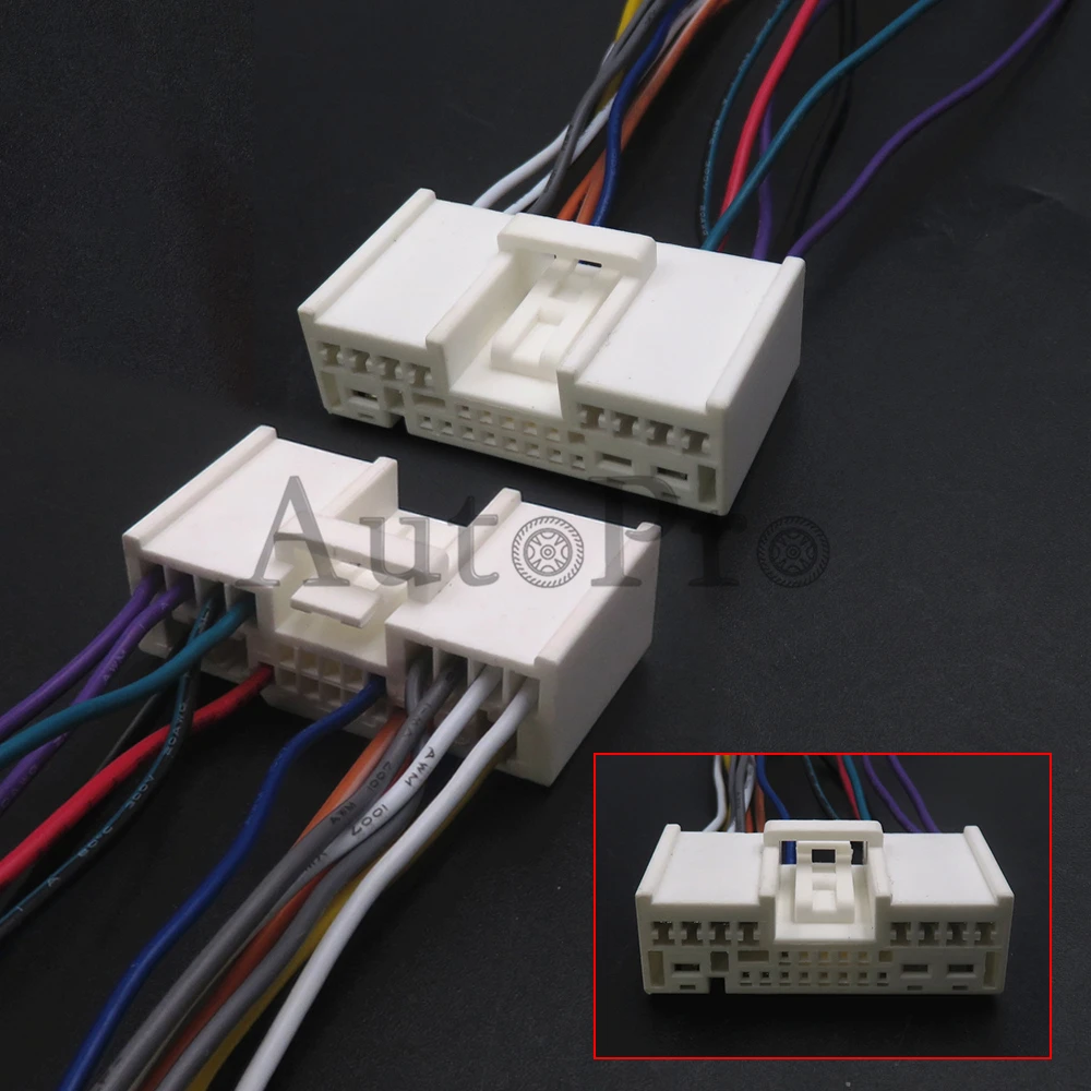 

1 Set 24 Hole Auto Stereo Radio Connector Automobile Parts Car CD ISO Adapter Wire Plug for Mazda M6 M2 M3 B70