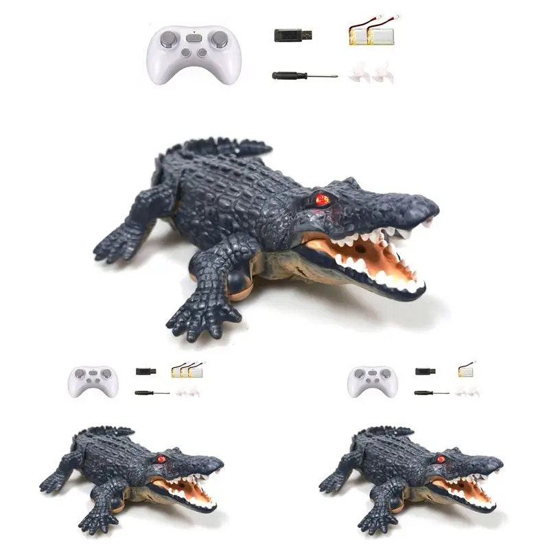 

2.4 GHZ Remote Control Alligator Boats Realistic Crocodile Ship For Adults And Kids 2.4 GHZ High Simulation Crocodile Remote