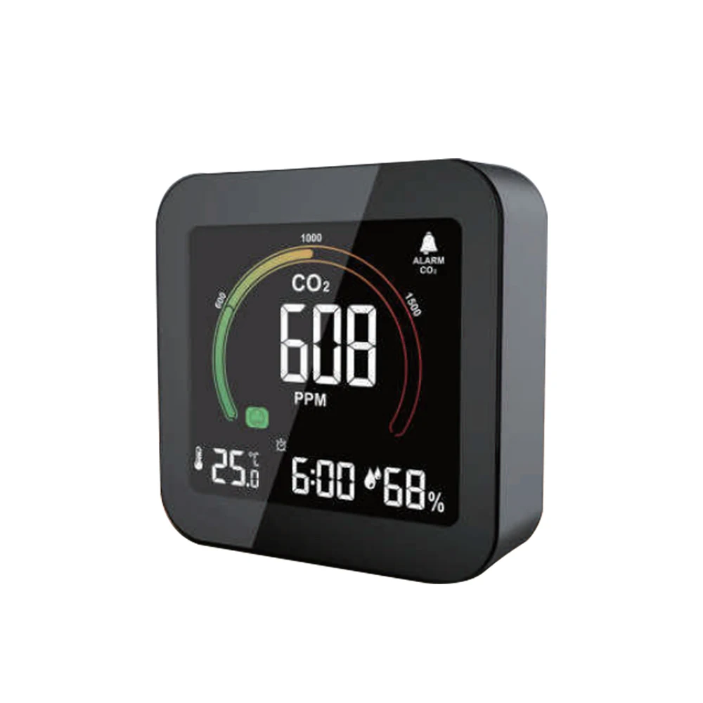 CO2 video display Air Quality Portable Controller Carbon Monoxide Alarm Air Pressure Temperature Humidity Meter detector