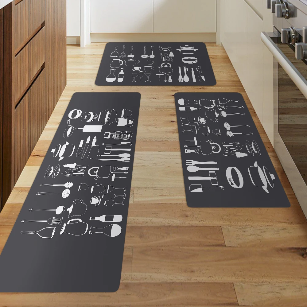 1pc-Cartoon-Tableware-Kitchen-Mat-Entrance-Doormat-for-Living-Room-Rug ...