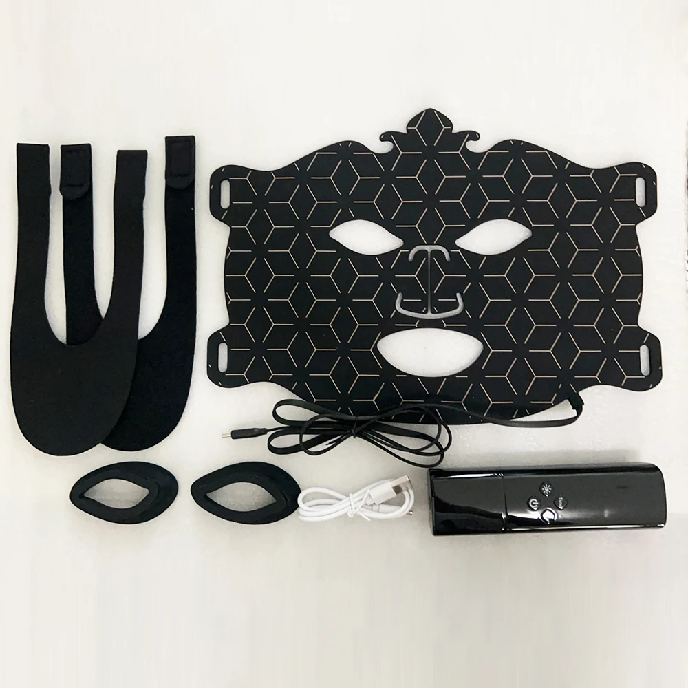 2025年最新 LEDフェイシャルマスクライトセラピー 7色シリコンマスク フルフェイス 87灯 ワイヤレス レッドライトセラピー フォトマスク