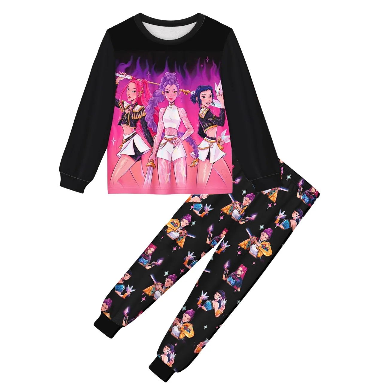 Kpop Demon Hunters Huntrix Enfants Pyjama Ensemble Bébé Filles