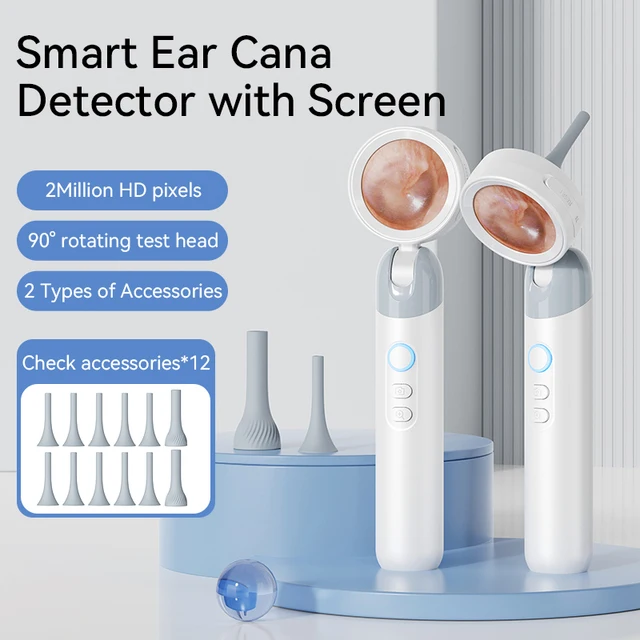 Ear Wax Clean Tools Take Picture Video Visual Ear Camera 1.38'' IPS Screen Wireless Endoscope  3.2mm 1.38 Inch 90degree 3