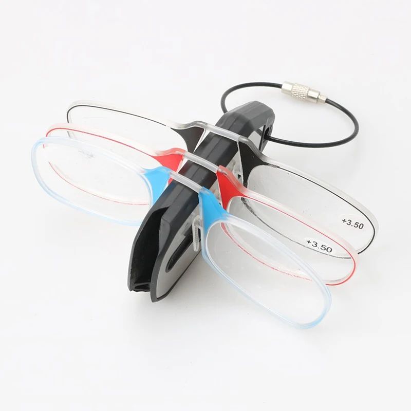 

1*Portable Pinch Nose Presbyopic Glasses Ultra Light Folding Integrated Presbyopic Glasses HD Glasses Folding Legless Nose Clip