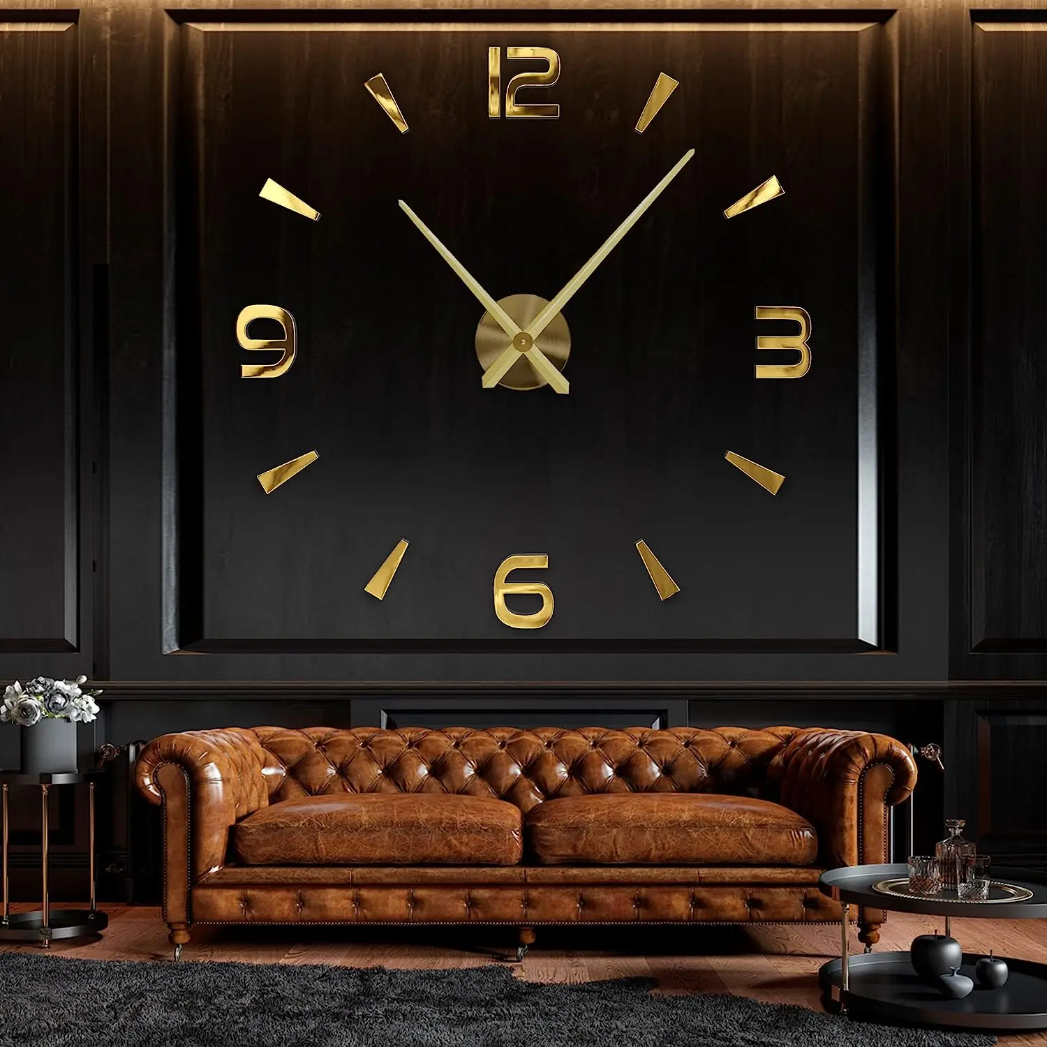 FramelessDIYWallClock3DMirrorWallClocksDecorStickerDIYQuartz