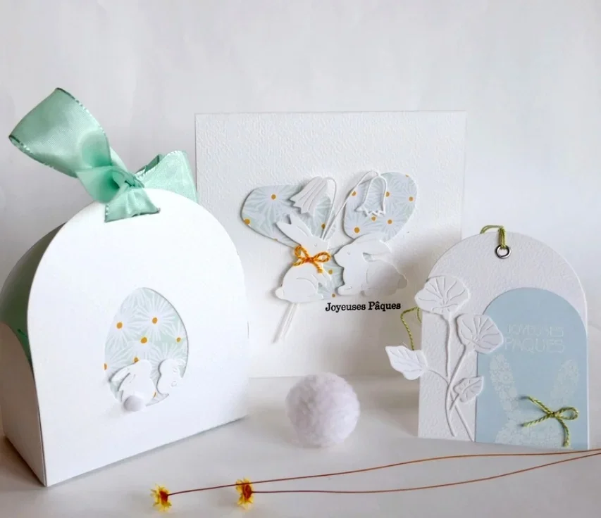 Mmao Craft Metall-Stanzformen, Stanzschablonen, Blumen-Kaninchen-Ei-Rahmen, Scrapbook-Papier-Bastelmesser, Schablonen, Stanzschablonen, Stanzformen – Detail 6