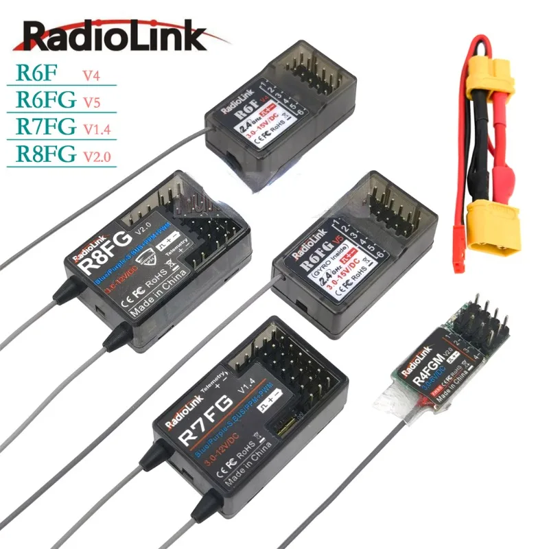 

Radiolink 2.4GHz 6CH Receiver Gyro Inside for RC4GS/R6FG V5 Transmitter R7FG V1.4 R6F V4 R4FMG V2.0 R8FG 7 Channels RCC6GS V3