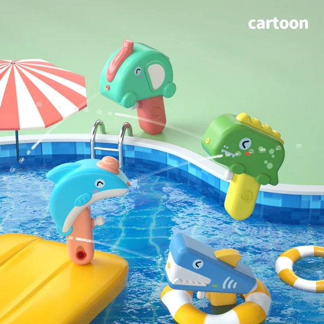 Baby Dinosaur Water Gun Toys For Kids Summer Beach Squirt Blaster Pistol Spray Bath Swim Game Toy For Children Shower Tool 6