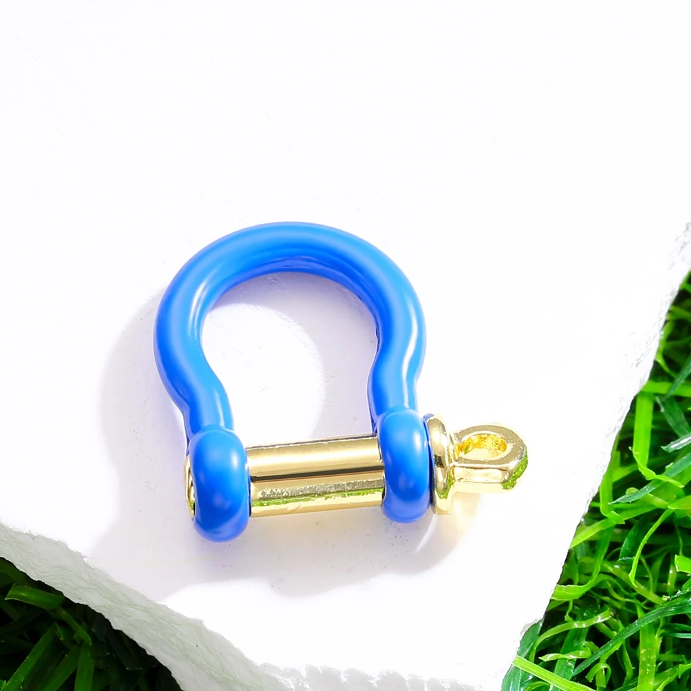 Juya handgefertigte dekorative bunte Emaille-U-förmige Anhängerverschlüsse, Schraubbolzen, Karabinerverschlüsse, Zubehör für die DIY-Schmuckherstellung – Detail 9