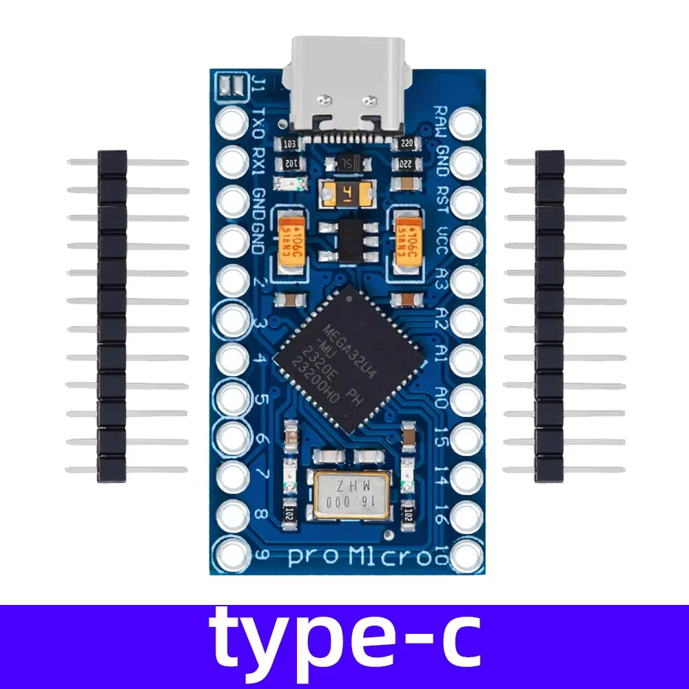 Enhanced Product Title:  
Pro Micro ATmega32U4 5V 16MHz TYPE-C With Dual Row Pin Header and Mini USB Interface