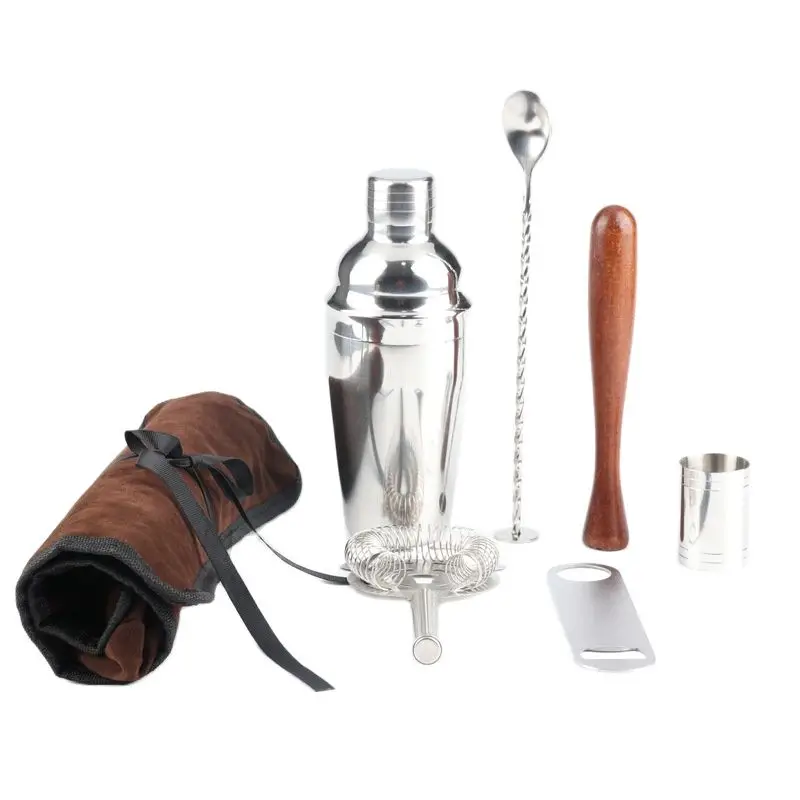 550Ml In Acciaio Inox Cocktail Shaker Mixer Drink Bartender Kit Strumenti Da Bar Con Custodia