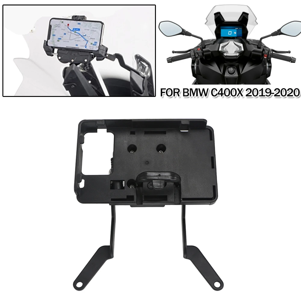 

Motorcycle GPS Smart Phone Navigation Mounting Bracket USB Charger Adapter Holder Support For BMW C400X C 400X C400 X 2019 2020