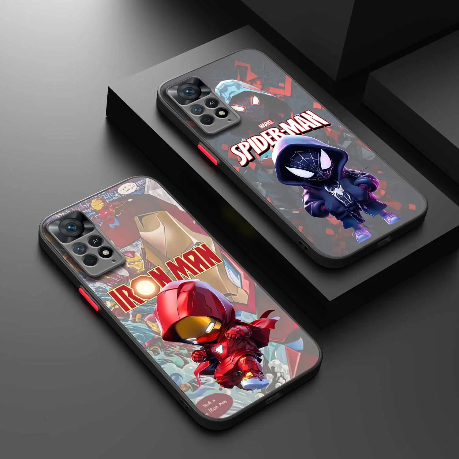 Marvel Cool Spider-Man Series Case Per Redmi 12 11 10 9 Note Pro 9S Lite Cover Opaca Creativa Sofe