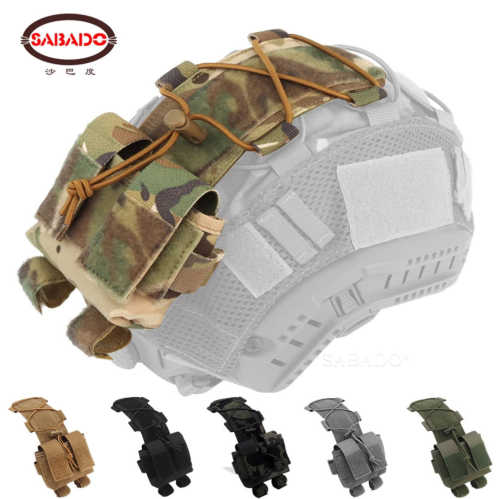 Tactical Helmet Back Battery Pouch Counterweight Pouch MK2 Pack Balance Weight Bag Hook Loop Hunting Helmet Accessory Organizer