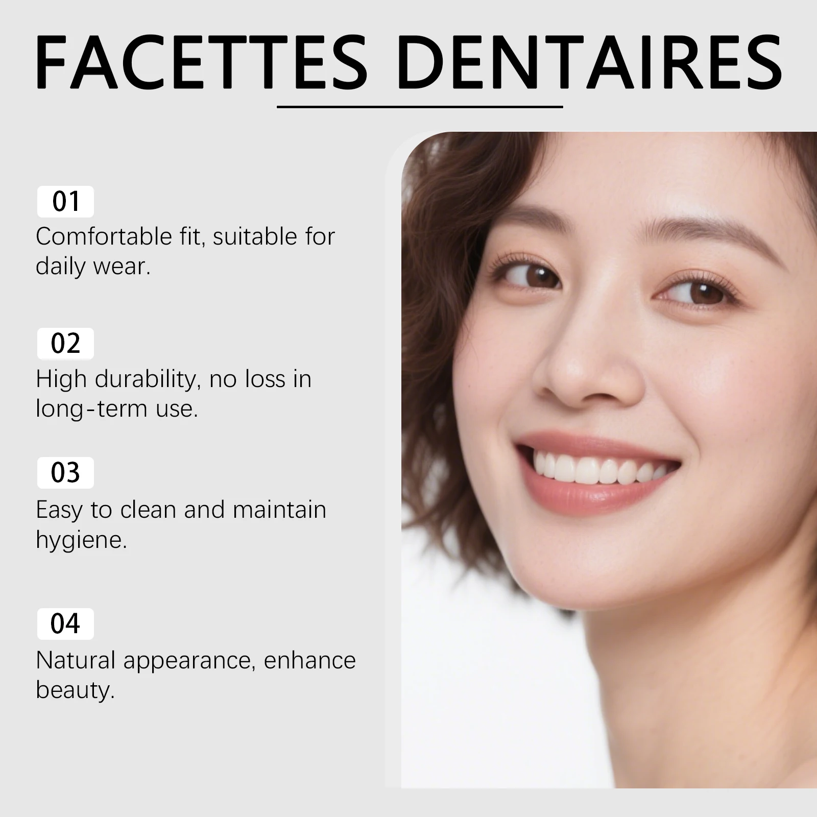 Adjustable Clip-On Dentures - Enhances Smile Aesthetics, Made of Comfortable Material, Dental Cosmetic Cover