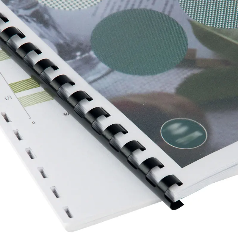 100PCS Binding Apron Plastic 21 Hole 6-12mm Coil A4 Machine Consumable Loose-Leaf Spiral Coil Scrapbook Notebook Office Supply