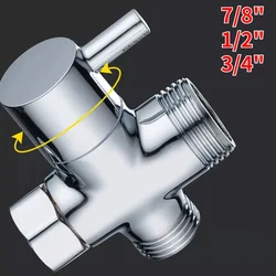 Bidet Chrome T Adapter with Shut-off Valve T Adapter 3-way 7/8