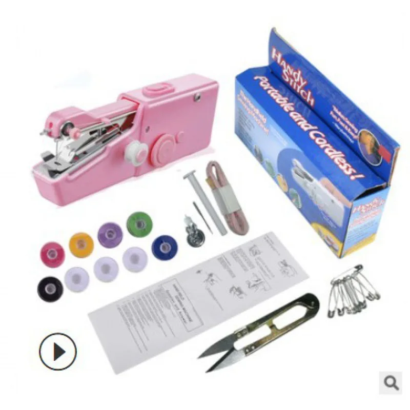 Portable Handheld Sewing Machine Mini Stitch Sew Needlework Cordless Clothes Fabrics Electric Sewing Machine