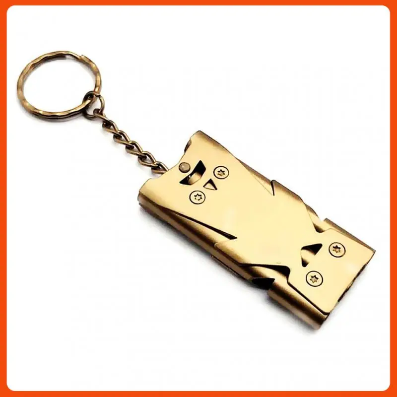 Survival Whistle Metal Whistle Outdoor Survival Whistle Portable High Decibel Emergency Life-Saving Stainless Steel Outdoor Urgency EDC Multifunction