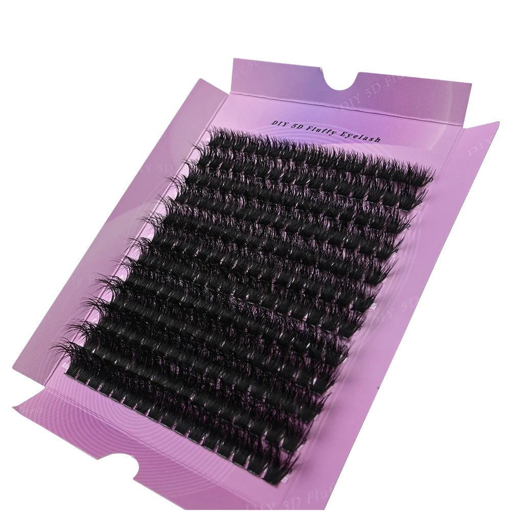 DIY 5D Fluffy Lash Clusters 100D Thick Eyelash Clusters CC Curl Wispy Individual eyelash extensions 10-20mm