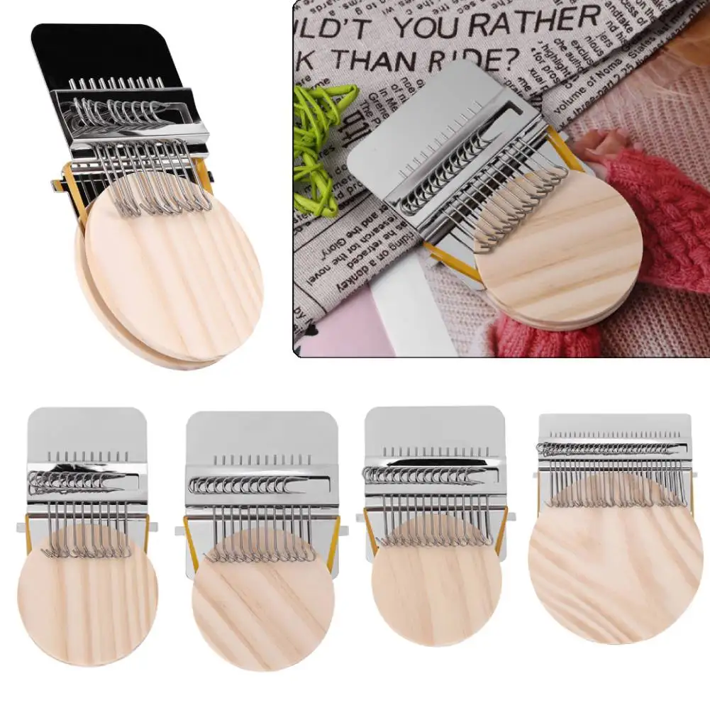 10/12/14/28 Hooks Clothes Mending Tools DIY Speedweve Knitting Machine Quick Repair Weaving Loom Machine Wooden for Beginners