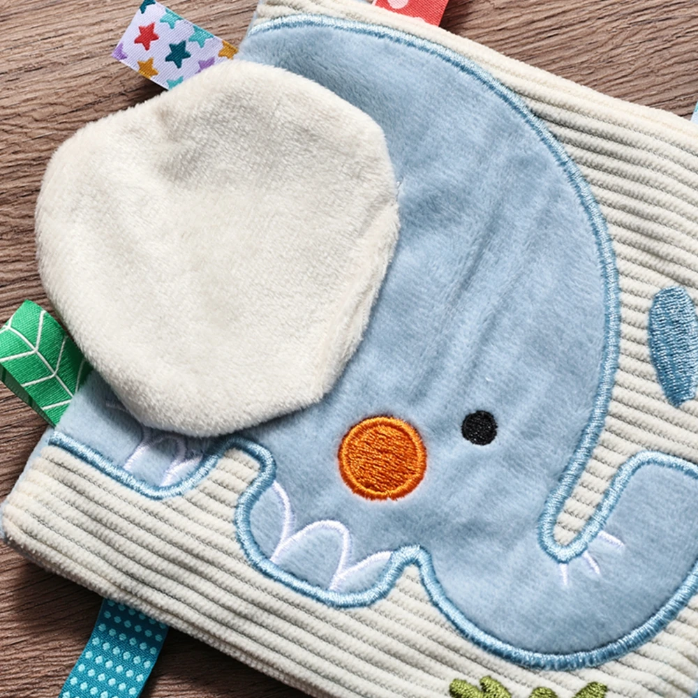 Baby Stoffbuch zum Fühlen und Berühren, Hochkontrast-Sensorikspielzeug, Frühpädagogisches Aktivitätsbuch aus Stoff für Babys und Kleinkinder – Detail 14
