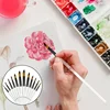 12pcs Round Paint Brush Set - Professional Nylon Bristles for Watercolor, Acrylic, Oil Painting, Face & Body Art, Nail Designs 5