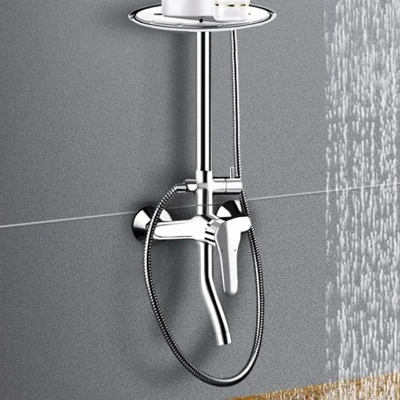 Brass Metal Shower Arm Diverter Valve 3 Way Water Separator G1/2 Shower Tee Adapter for Handheld Showerhead and Fixed Spray Head