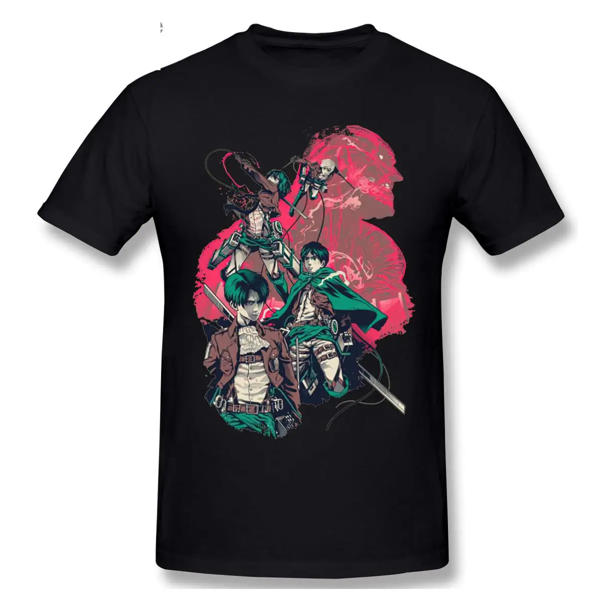 

Advancing Giants Attack On Titan Anime T-Shirt for Men Top Quality Short Sleeve Cotton Round Neck T Shirts Tee