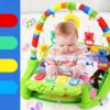 Baby Gym Play Mat with Music Pedal Piano Light Toy Rack Hanging Doll Educational Fitness Rack Toy Xmas Gift for Infants Toddlers 6