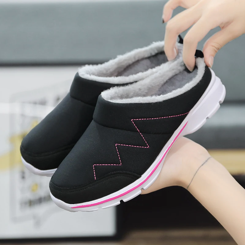 Winter Men Cotton Shoes Keep Warm Shoes Non-Slip Winter Home Slippers Soft Slippers Women Couples Comfortable Male Fur Slides non slip slippers soft slippers fur slippers soft non slip slippers