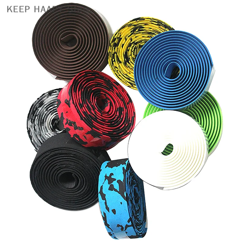 2PCS EVA Bicycle Handlebar Tape Bike Handlebar Tape Bicycle Handlebar Strap Bicycle Handlebar Bicycle Strap Bike Accessory Bicycle Fixing Band Cycling Mountain Bike Handle Belt Reflective Wrap Road Bike Belt With Bar Plugs