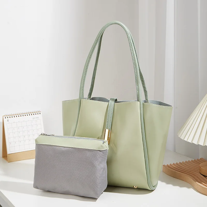 

Новинка весна-лето 2022, женская модная сумка через плечо для поездок, сумка-тоут для матери и сына, текстурная контрастная Сумка-тоут