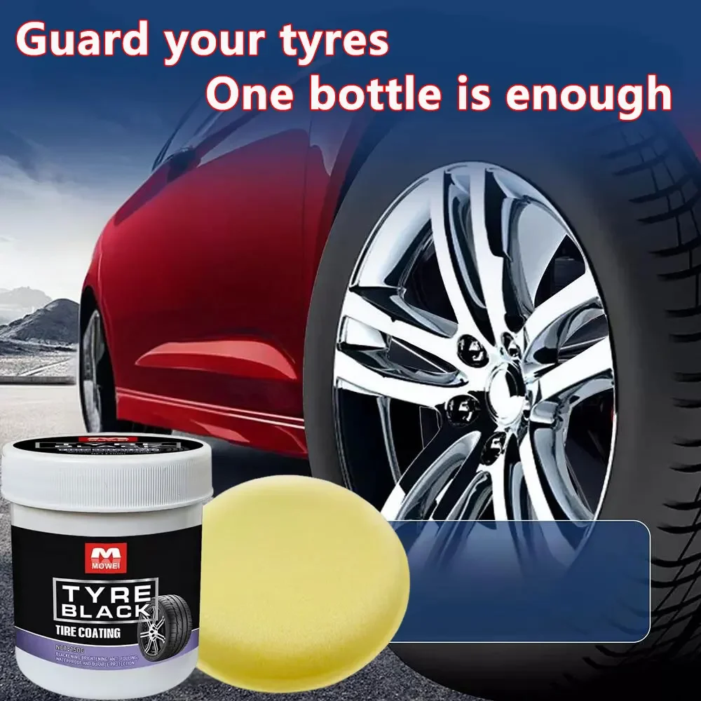 Tire Wax Polish Care Kit for Long-Lasting Protection-Prevents Cracking & Whitening, Covers Scratches for Car,Motorcycle Tires