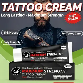 Crema per Tatuaggi ad Alta Efficacia 20g, Unguento per la Cura del Tatuaggio, Aloe Vera, Lenitivo, Idratante, Anti Rossore, Mantenimento del Colore