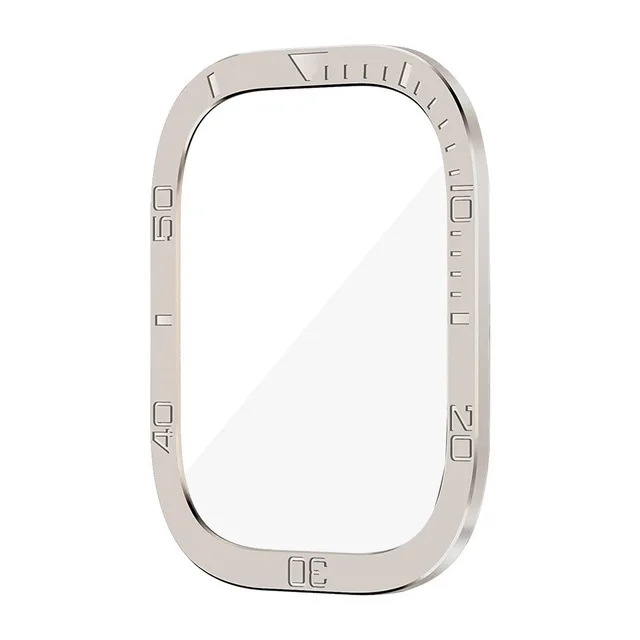 スクリーンプロテクター Apple Watch ウルトラ 49 ミリメートルケースアクセサリーメタルカバーフレーム + 強化ガラス iWatch ウルトラ 3 49 ミリメートルベゼルリング