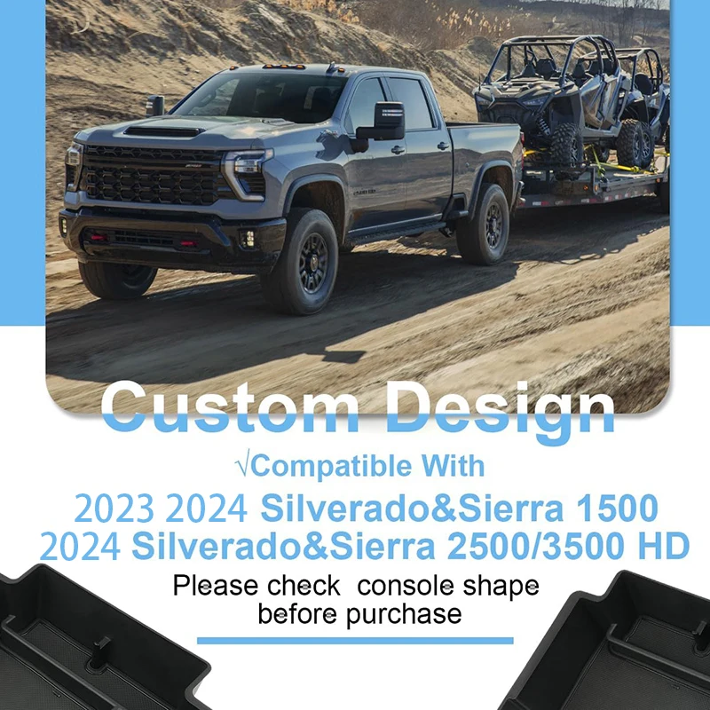 Center Console Organizer Tray For Chevy Silverado/GMC Sierra 2019