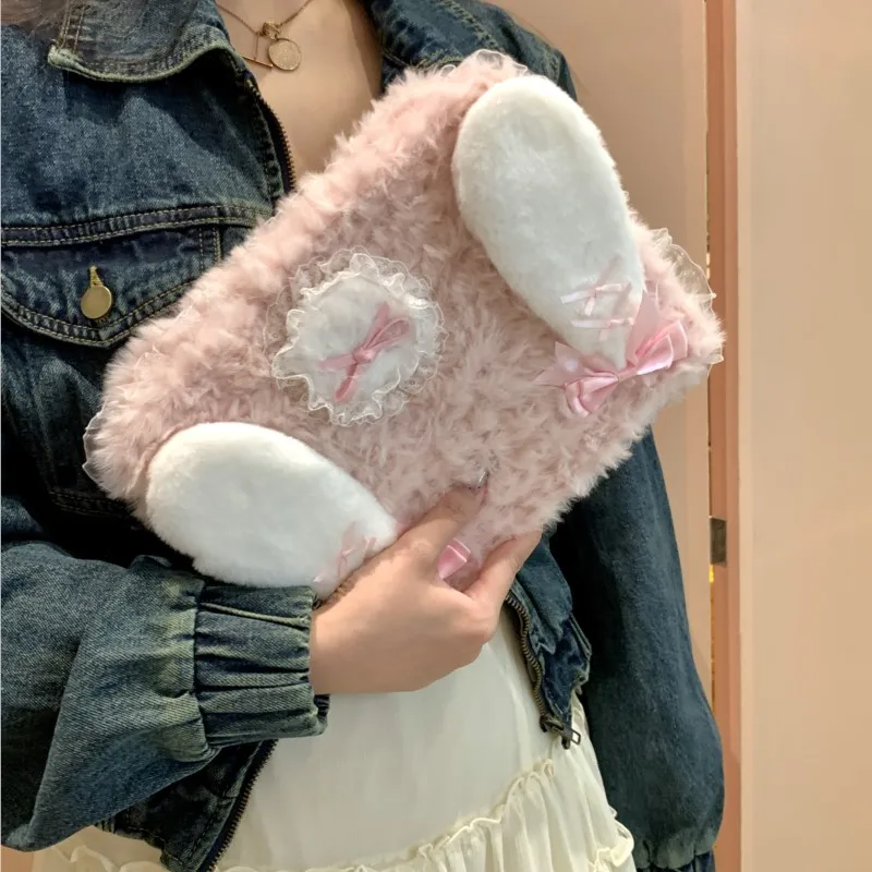 Cute Rabbit Plush Handmade iPad Case
