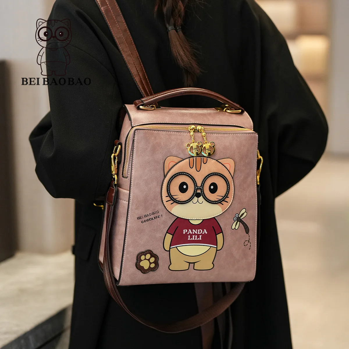 Zaino da donna alla moda Designer Zaino da viaggio in pelle Pu Borsa a tracolla casual Borse da scuola di alta qualità per ragazze adolescenti Sac - immagine 4