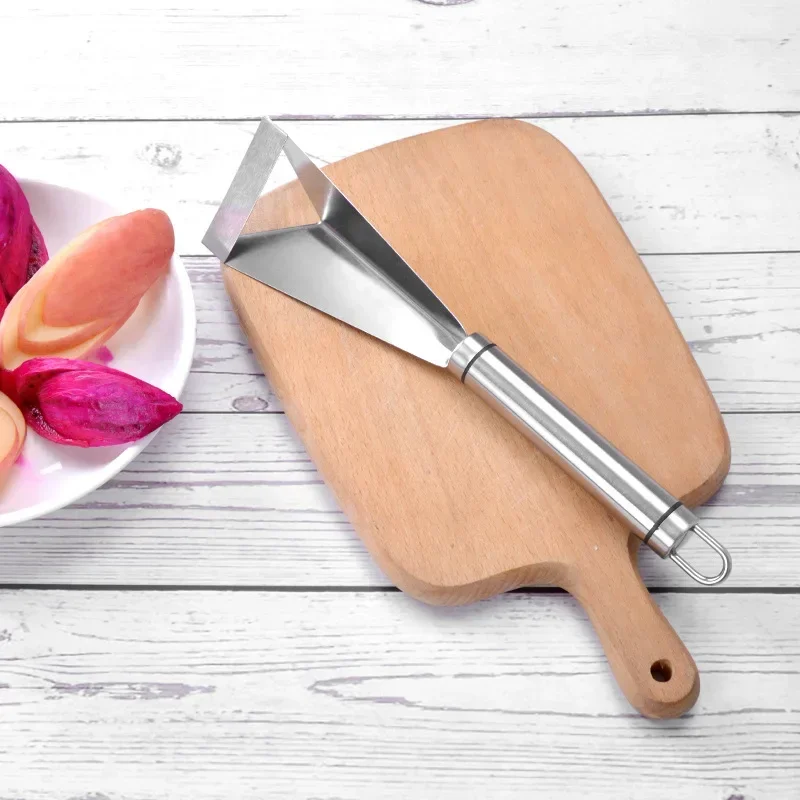 Stainless Steel Triangle Fruit Carving Knife Fruit Platter Artifact Triangle Vegetable Knife Non-slip Carving Blade Kitchen Tool fruit knife,kitchen knife
