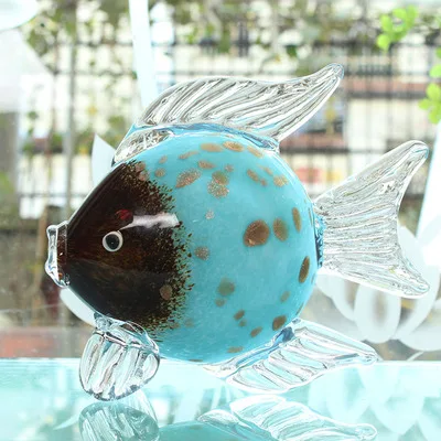 Glass Figurines, Artistic Crystal Fish Decoration, Fish Ornament