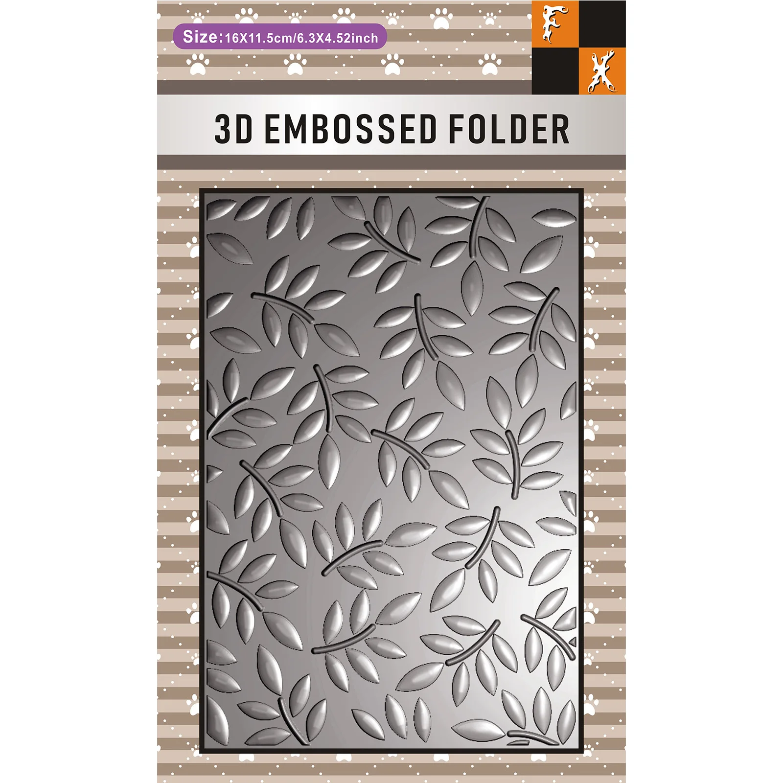 1pc 잎 패턴 테마 디자인 3D 폴더 흰색 플라스틱, 질감 스탬프, 빈티지 패브릭 패턴 엠보싱 템플릿, DIY 수공예품