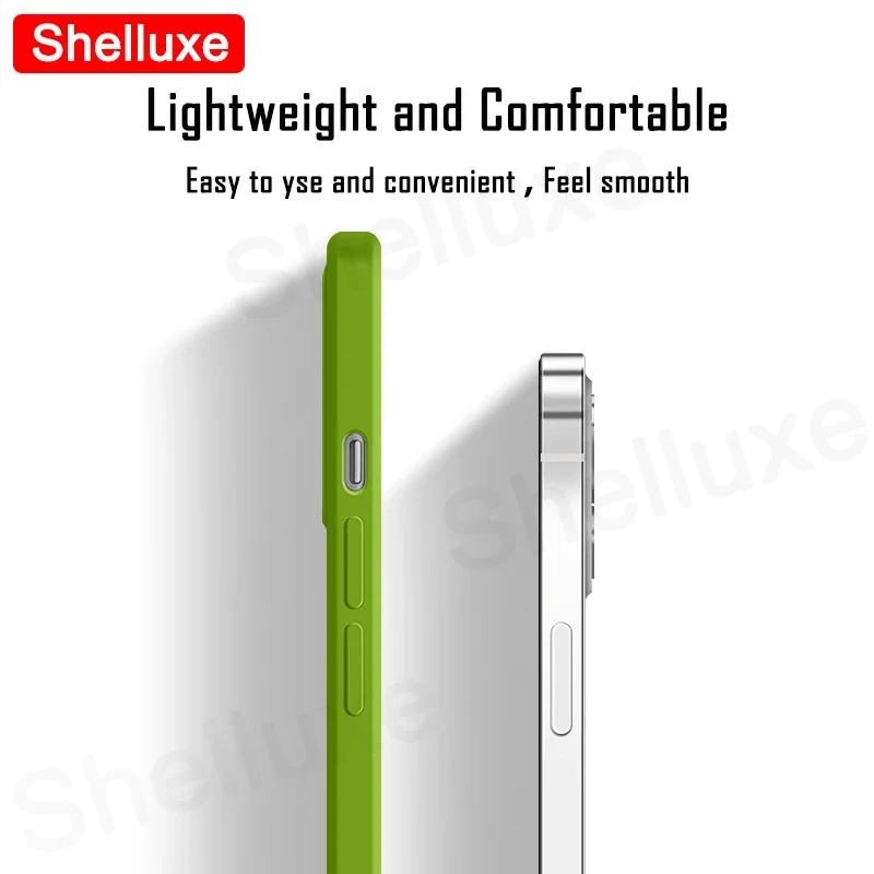 Square Liquid Silicone Shockproof Phone Case - Soft Shelluxe Cover in Bold Design