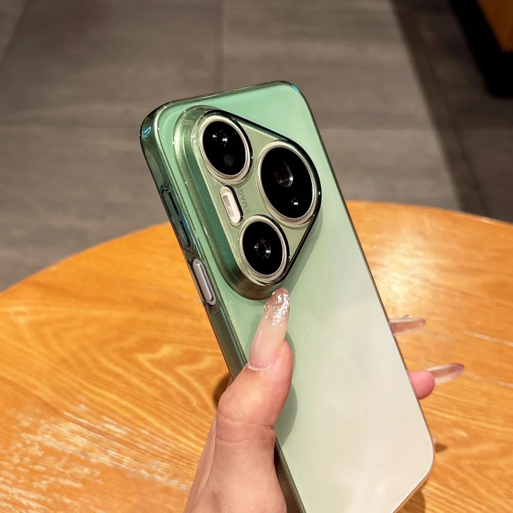 Luxury Slim Gradient Transparent Phone Case with Camera Protection & Shockproof Cover