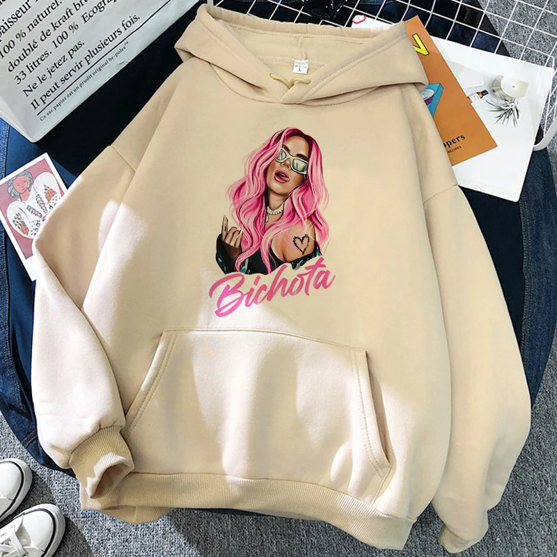 thumbnail image 1 of Sudadera con capucha de los años 90 para mujer, ropa de calle de moda gráfica, Manana, Sera Bonito, Bichota, Karol G, 1 of 3