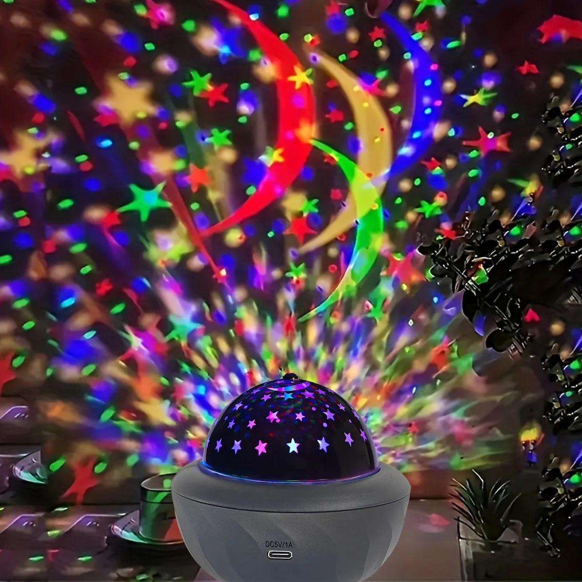 Auto-Rotating USB Galaxy Star Projector Stage Lights Gaming Room Home Theater Decorations Christmas Halloween Weddings Camping