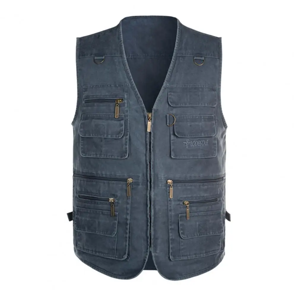 Gilet De Pêche Homme MeiLayM Sans Manches - Multi-poches, Nylon Respirant, Pour Randonnée, Voyage, Photo