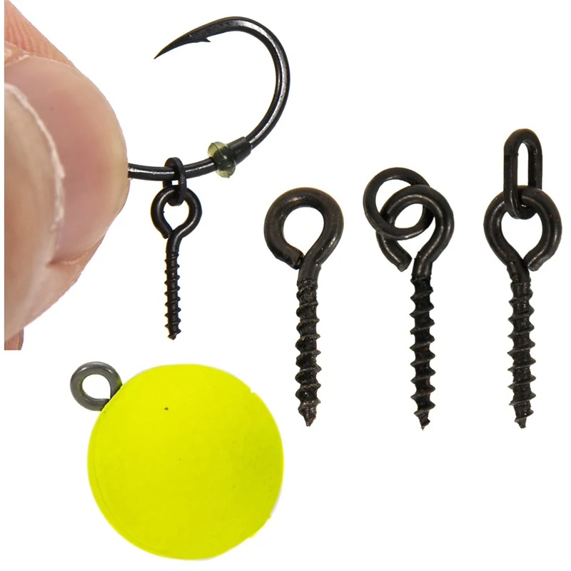

50pc Carp Fishing Accessories Fishing Hook Bait Screw Stopper For Ronnie Carp Spinner Rig Boilies Stopping Fish Tackle Equipment