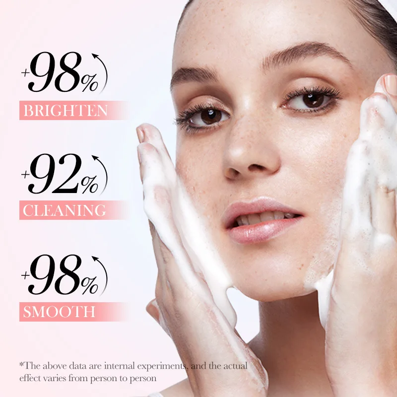 SAODER Q10 Vitamin C Facial Cleanser Face Wash Foam Facial Cleansing Mossee Moisturizing Brightening Facial Skin Care Products 3